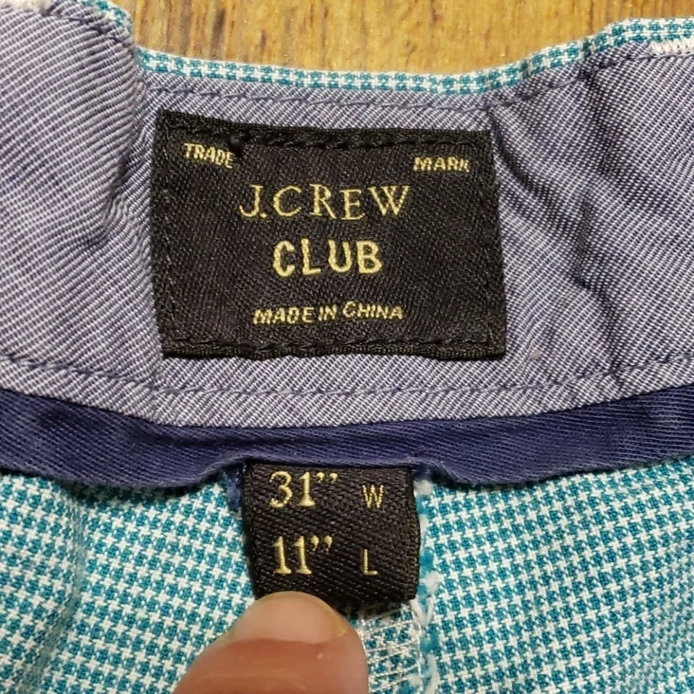 J crew club green gingham cotton shorts 😍